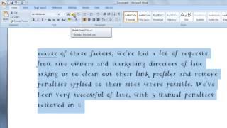 How to change fonts and font size in Microsoft word 2007