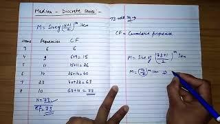 Calculating Median of Discrete series