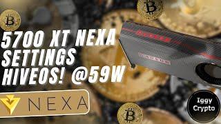 5700 XT NEXA Settings HiveOS! @ 59w