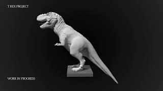 T Rex Modeling Projet ! # Maya # Zbrush