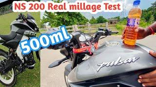 Bajaj Pulsar NS 200 bs6 model half litre petrol real mileage test