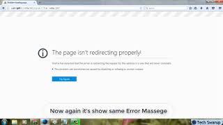 Fix ERR TOO MANY REDIRECTS  This page isn’t working in google chrome