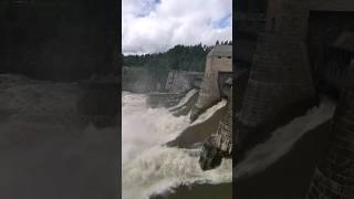 Norway floods - MASSIVE AMOUNT of water flows through a dam #climatechange #floods #norway #shorts