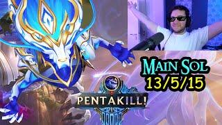 Aurelion Sol Mid Pentakill 1v5 Ranked Solo Queue Best Items  - LoL Gameplay