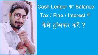 Cash Ledger का Balance || Tax / Fine / Interest / Other Head में कैसे ट्रांसफर करें ?