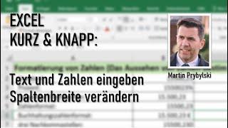 Excel Teil 2: Eingabe Zellen, Tabulatortaste, Grundlagen