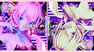 •Alight Motion transitions pack || Xml links•