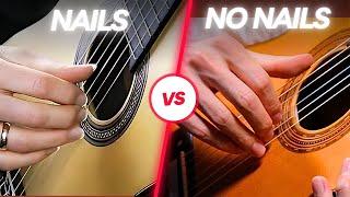 NAILS vs NO NAILS - Which is louder on guitar?