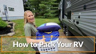 How We Pack and Unpack Our RV Before and After Camping | RV Packing for Beginners #rv #camping #camp