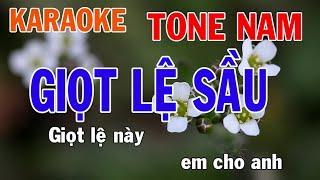 Giọt Lệ Sầu Karaoke Tone Nam Nhạc Sống - Phối Mới Dễ Hát - Nhật Nguyễn