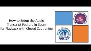 How to Setup the Audio Transcript Feature in Zoom