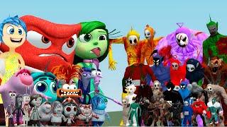 ALL INSIDE OUT CHARACTERS VS SLENDYTUBBIES FAMILY (Garry's Mod)