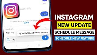 Instagram schedule message feature || schedule message update on Instagram