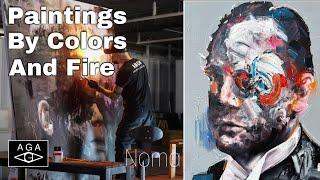 A Painter Creates Art Paintings With Colors And Fire #Shorts #artpainting