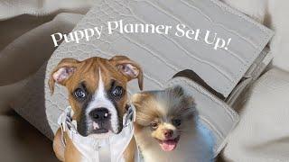 New Puppy! | Pet Planner Set Up in my VDS Beige Croco | MadyPlans