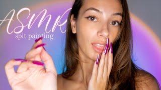 ASMR Spit Painting on YOU  intense wet mouth sounds 4K