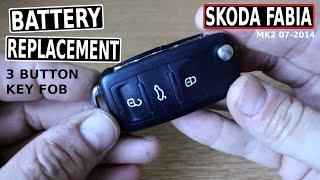 SKODA FABIA Mk2 Key Fob Battery Replacement (Mk2 07-14)