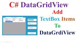 C# DataGridView - Add From TextBoxes To DataGridview On Button Click