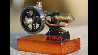 Miniature live steam boiler powers Peake No 1 steam engine