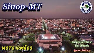 Sinop-MT – Fim de tarde de drone no centro da cidade | Testando o Drone.