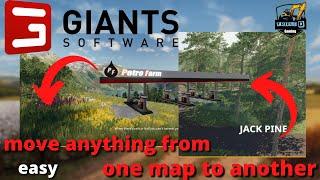 Farming simulator 19 How to move any object from one map to another using Giants Editor 2K 60fps