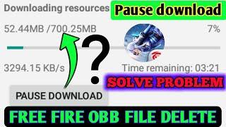 Free Fire OBB File Delete Problem Fix | How to Free fire Resume download Solve| ff Obb File Download