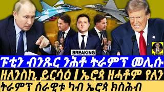 Jan-25 ፑቲን ሕቶታት ትራምፕ መሊሱ I EU ርርሳዕ I ትራምፕ ሰራዊቱ ክስሕብ Putin's Response to Trump | Ukraine-Russia