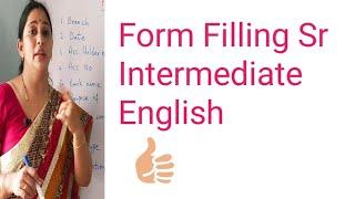 Form Filling Sr Intermediate English