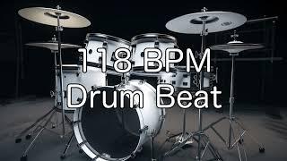 118 BPM Rock Drum Beat for Musical Practise