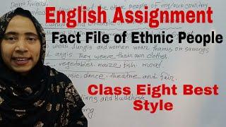 Class 8 English Assignment 2021 | Fact File Class 8 English 2021 | English assignment Ethnic People