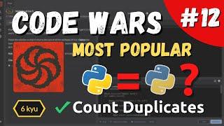 Counting Duplicates - Codewars Popular Katas SOLVED #12