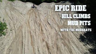 EPIC RIDE HILL CLIMBS MUD PITS WITH @mudbrats