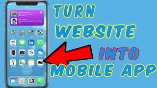  Turn a Website into a Mobile App - How to Create an App Link to Website - iPhone Shortcut