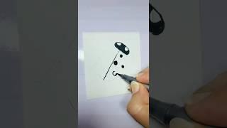 Easy ladybug drawing #shorts #youtubeshorts #viralvideo