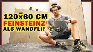 WANDFLIESEN aus 120x60cm FEINSTEINZEUG selber verlegen! | Home Build Solution