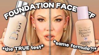 ARE THEY BASICALLY THE SAME?! Dior Face and Body Foundation vs Too Faced Healthy Glow Skin Tint