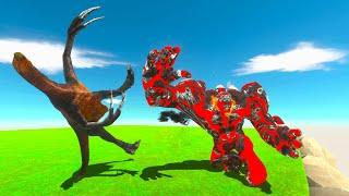 GIANT CYBER LAVA BOY VS HERBIVORE DINOSAURS - Animal Revolt Battle Simulator