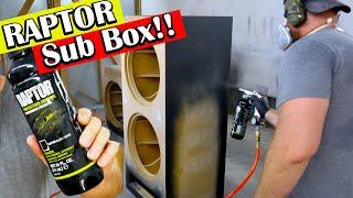 BEST Subwoofer Enclosure Finish?? Spray Raptor Liner Install on GSG Evolution Home Theater Sub Boxes