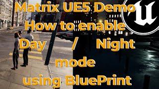Matrix UE5 Demo:How to enable Night mode using BluePrint