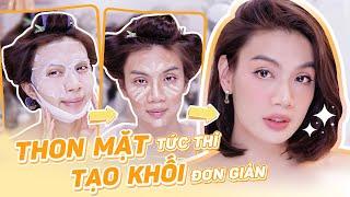 MẸO THON MẶT V-LINE TẠI NHÀ & MAKEUP TẠO KHỐI ĐƠN GIẢN CHO NGÀY TẾT | ĐÀO BÁ LỘC