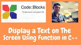 Display a Text on the Screen Using  a Function in C++