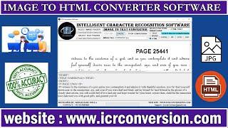 ICR  (Image to HTML Conversion Software)  Image to HTML Converter Software