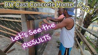 Cast Concrete HOME Building Easy and Cheap Part 4 REVEAL TIME