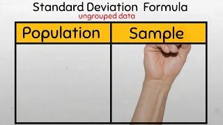 Standard Deviation Formulas for every possible situation