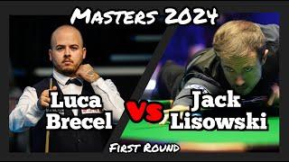 Luca Brecel vs Jack Lisowski - Masters Snooker 2024 - First Round Live