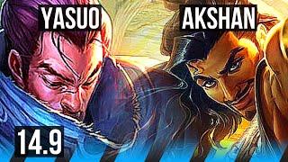 YASUO vs AKSHAN (MID) | 10/1/3, 1300+ games, Godlike | EUW Grandmaster | 14.9