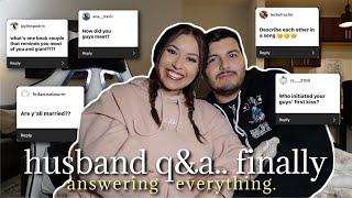 answering all of your questions with my HUSBAND! ️