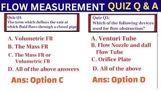 Flow Measurement Most commonly asked Interview Questions for Instrument Technician