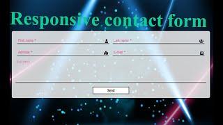 100% responsive form contact with HTML and CSS ( media query )