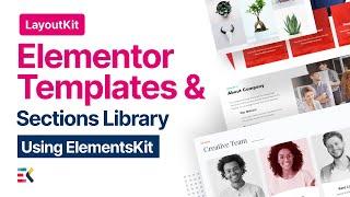 ElementsKit Template Library - Readymade Templates and Sections Library for Elementor